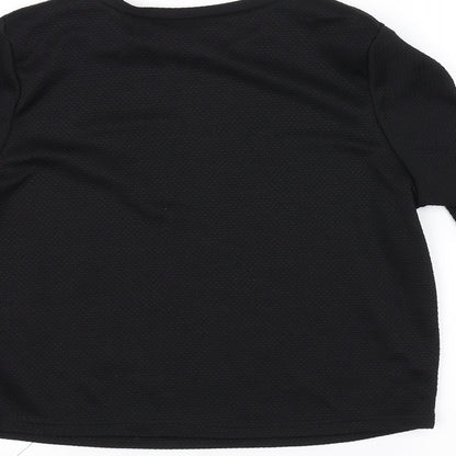 Womens UK Size 12 Atmosphere Black Basic T-Shirt