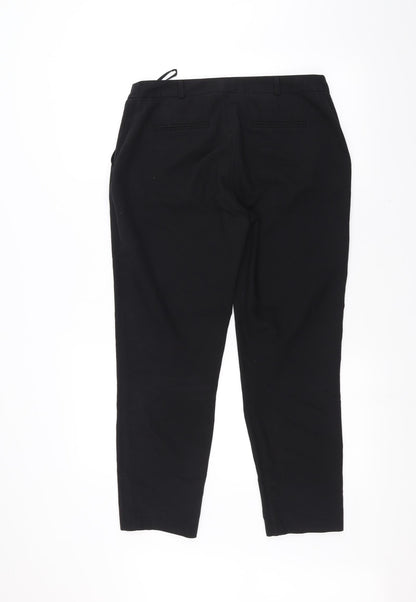 Womens UK Size 10 Topshop Regular Fit  Black Trousers