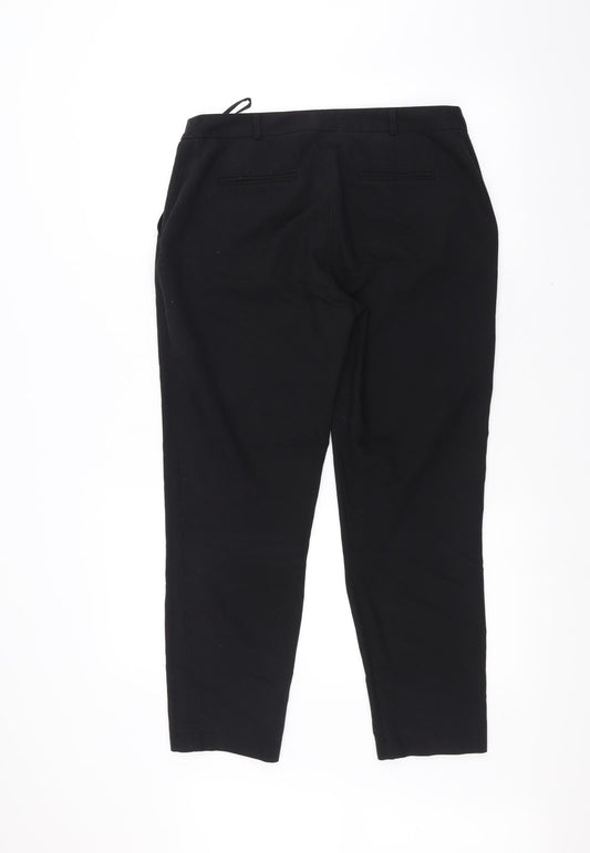 Womens UK Size 10 Topshop Regular Fit  Black Trousers