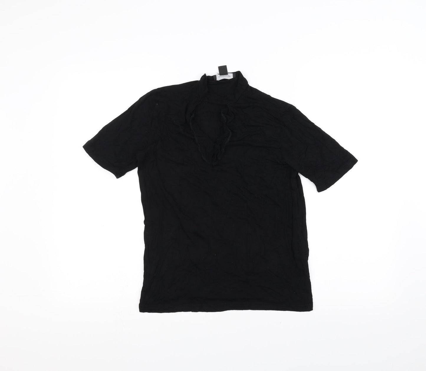 Womens UK Size 6 Atmosphere Black Basic T-Shirt