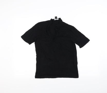 Womens UK Size 6 Atmosphere Black Basic T-Shirt