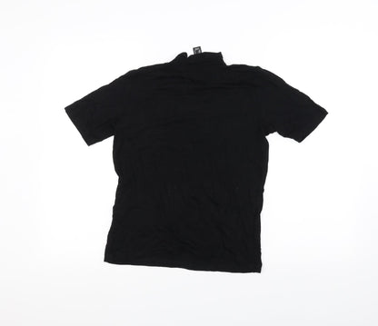 Womens UK Size 6 Atmosphere Black Basic T-Shirt