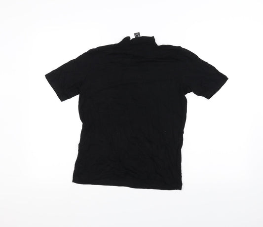 Womens UK Size 6 Atmosphere Black Basic T-Shirt