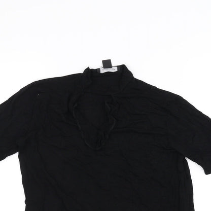 Womens UK Size 6 Atmosphere Black Basic T-Shirt