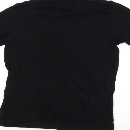 Womens UK Size 6 Atmosphere Black Basic T-Shirt