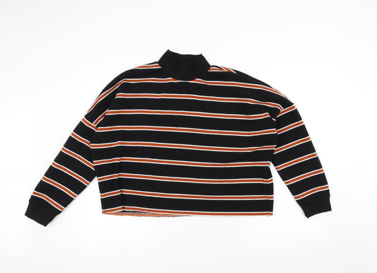 Primark Womens Black Striped  Pullover Jumper Size S