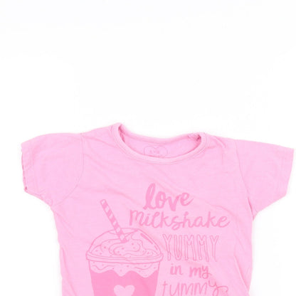 E-vie Girls Pink   Basic T-Shirt Size 5 Years