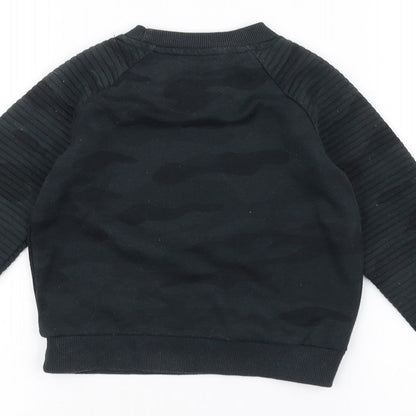 Primark Boys Green Camouflage  Pullover Jumper Size 5-6 Years