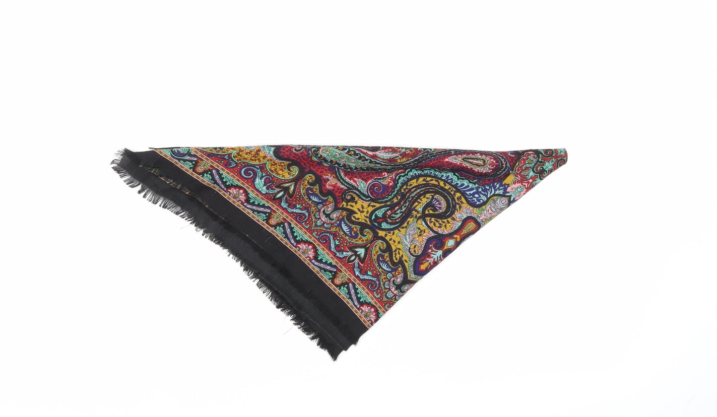 Preworn Unisex Black Paisley   Shawl/Wrap