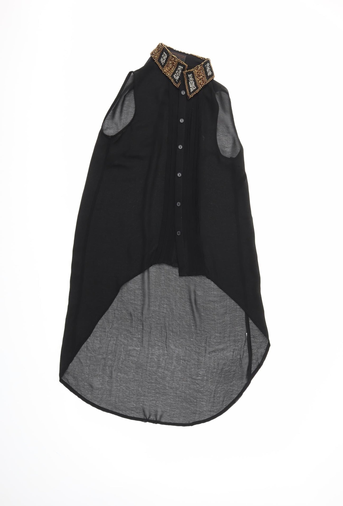 Womens UK Size 6 Atmosphere Black Basic Button-Up