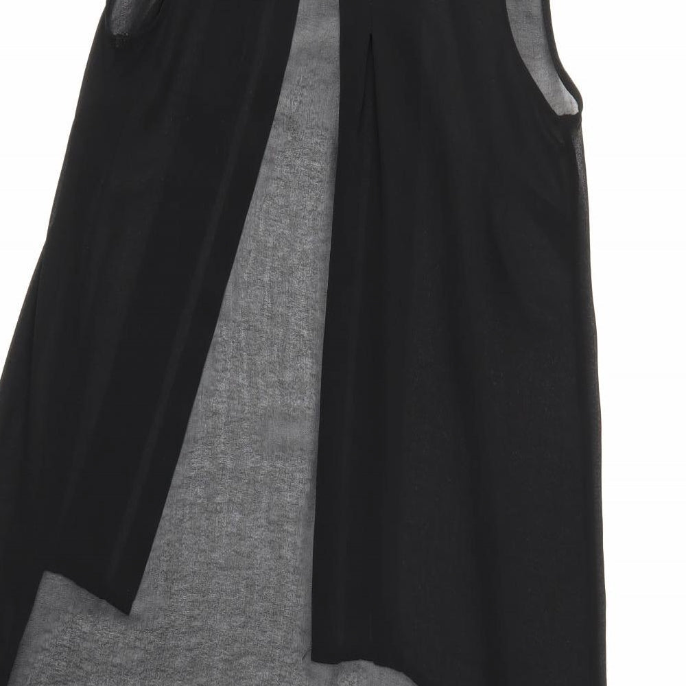 Womens UK Size 6 Atmosphere Black Basic Button-Up