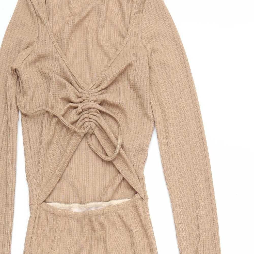 PRETTYLITTLETHING Womens Beige   Mini  Size 6