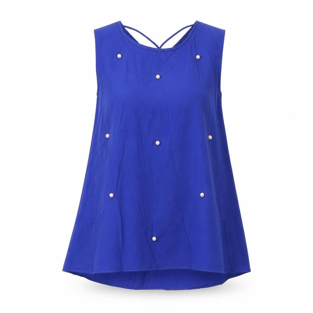 Womens UK Size S Zara Blue Basic Blouse