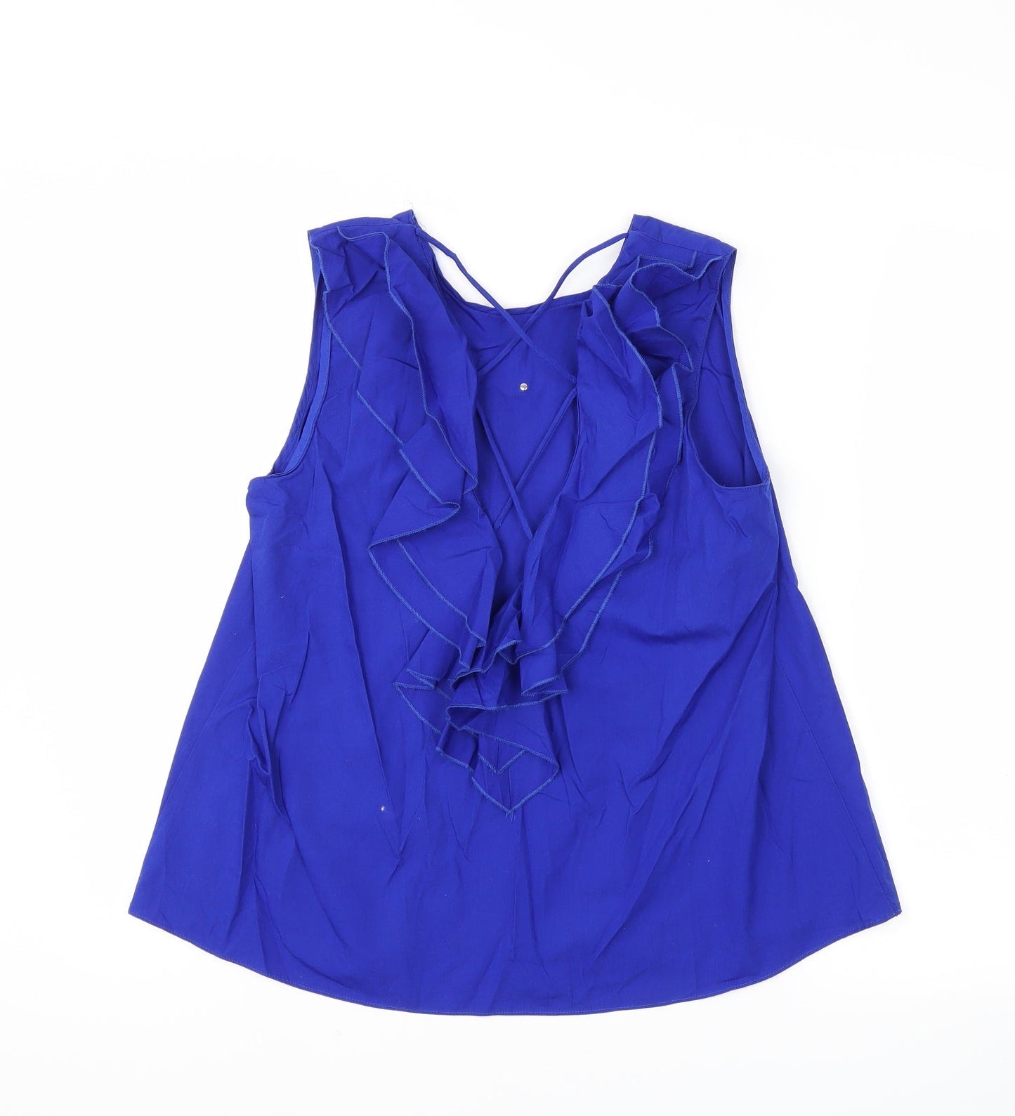 Womens UK Size S Zara Blue Basic Blouse