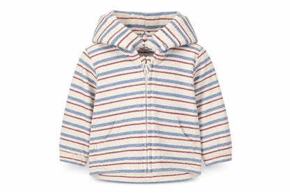 Marks & Spencer Boys Beige Striped  Full Zip Jumper Size 6-9 Months