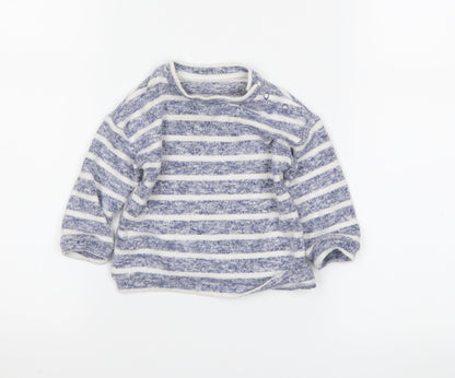 George Boys Blue Striped  Pullover Jumper Size 3-6 Months