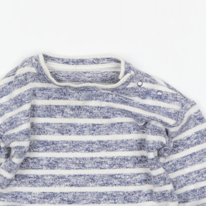 George Boys Blue Striped  Pullover Jumper Size 3-6 Months