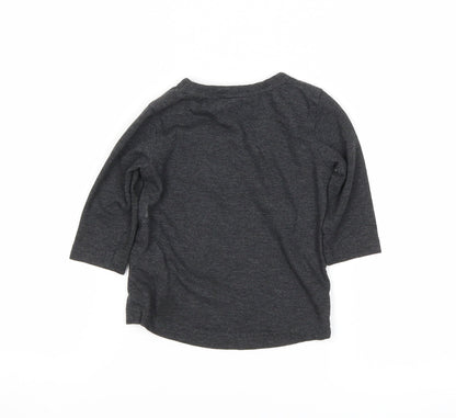 Next Boys Grey   Basic T-Shirt Size 3-6 Months