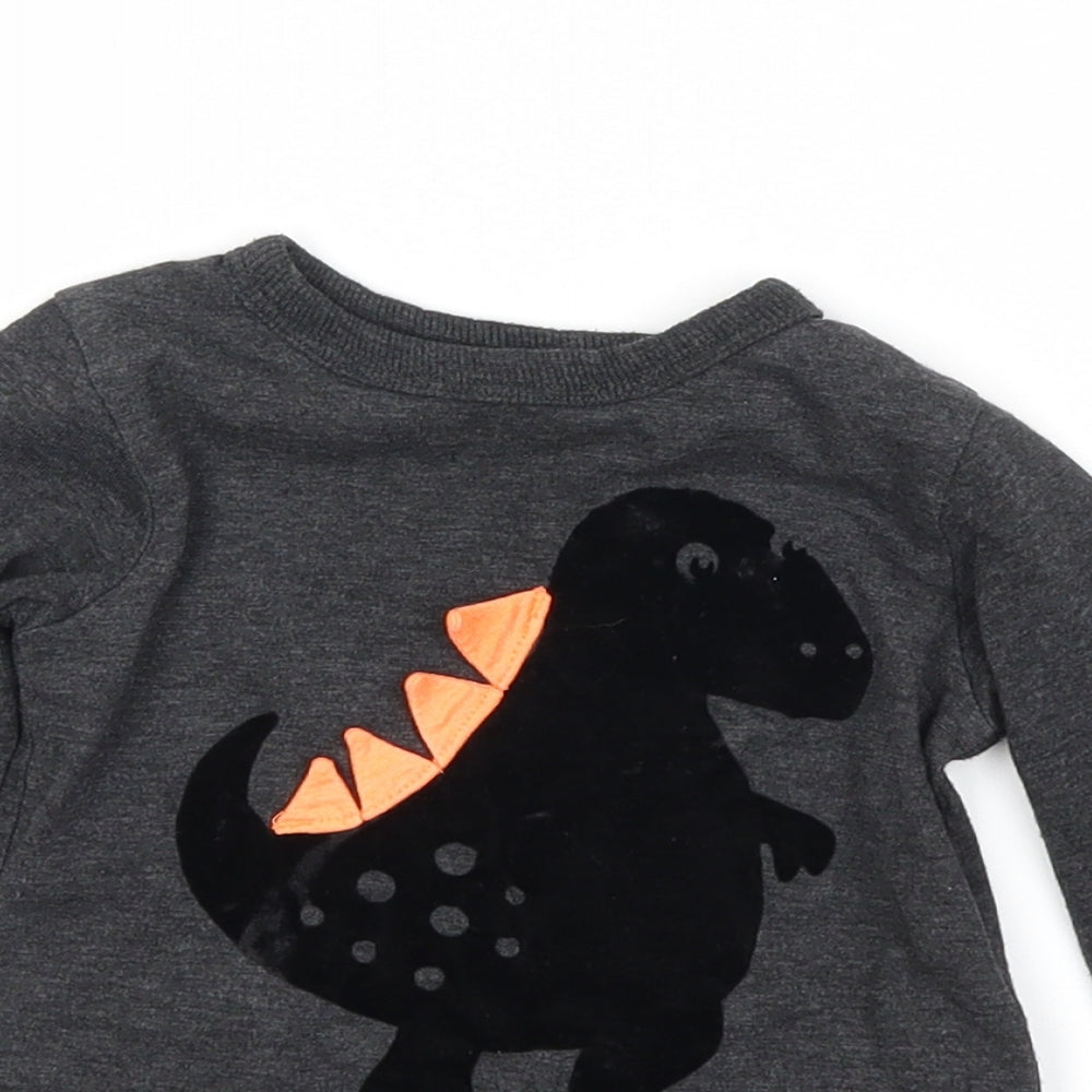Next Boys Grey   Basic T-Shirt Size 3-6 Months