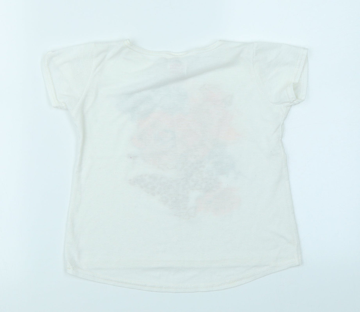 E-vie Angel Girls White   Basic T-Shirt Size 6 Years