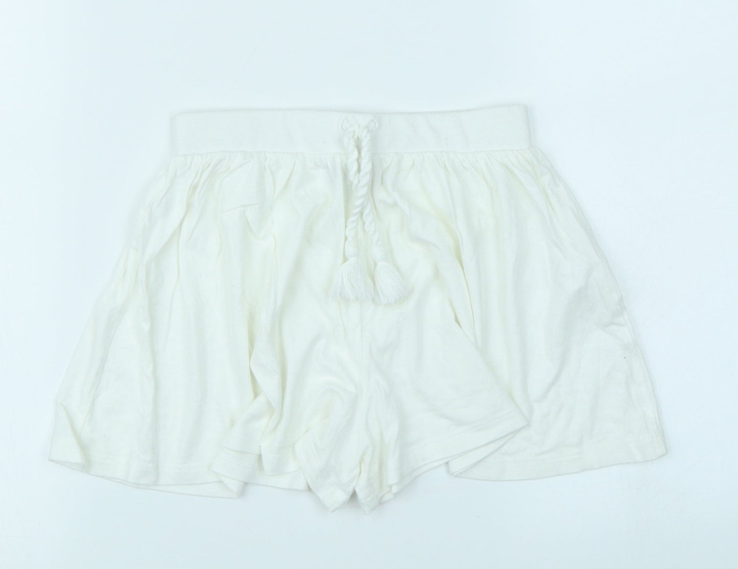 Matalan Girls White   Sweat Shorts Size 7 Years