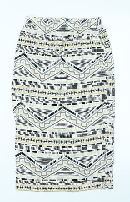 Atmosphere Womens Gold Geometric  Straight & Pencil Skirt Size 6