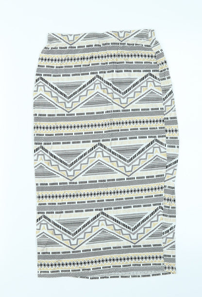 Atmosphere Womens Gold Geometric  Straight & Pencil Skirt Size 6
