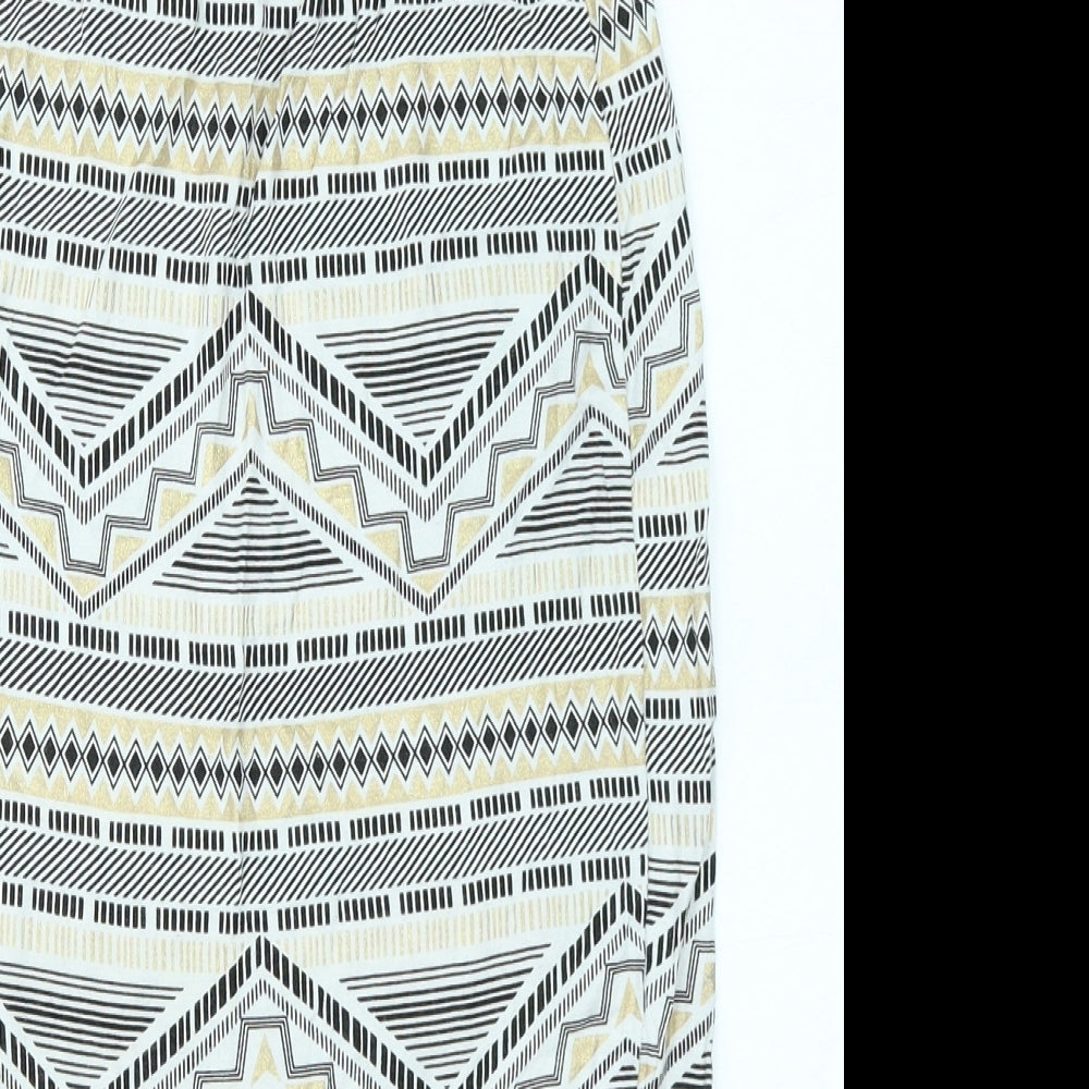 Atmosphere Womens Gold Geometric  Straight & Pencil Skirt Size 6