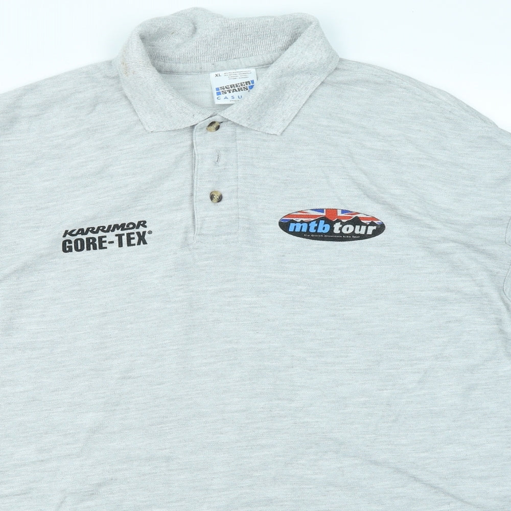 Screen Stars Mens Grey    Polo Size XL