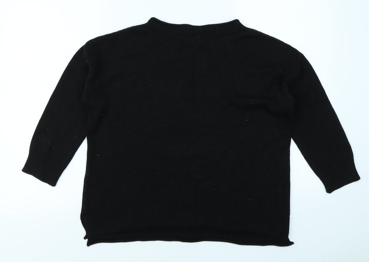 Papaya Womens Black   Pullover Jumper Size S