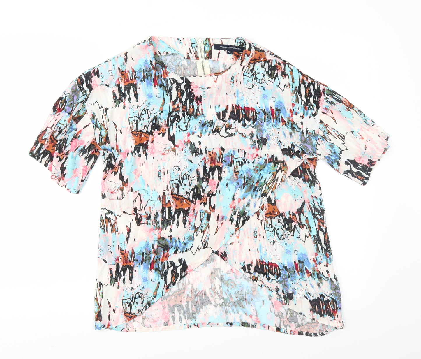 Womens UK Size 8 French Connection Multicoloured Basic Blouse
