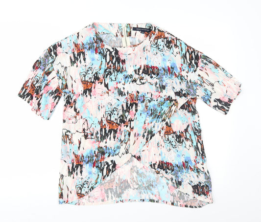 French Connection Womens Multicoloured Geometric  Basic Blouse Size 8