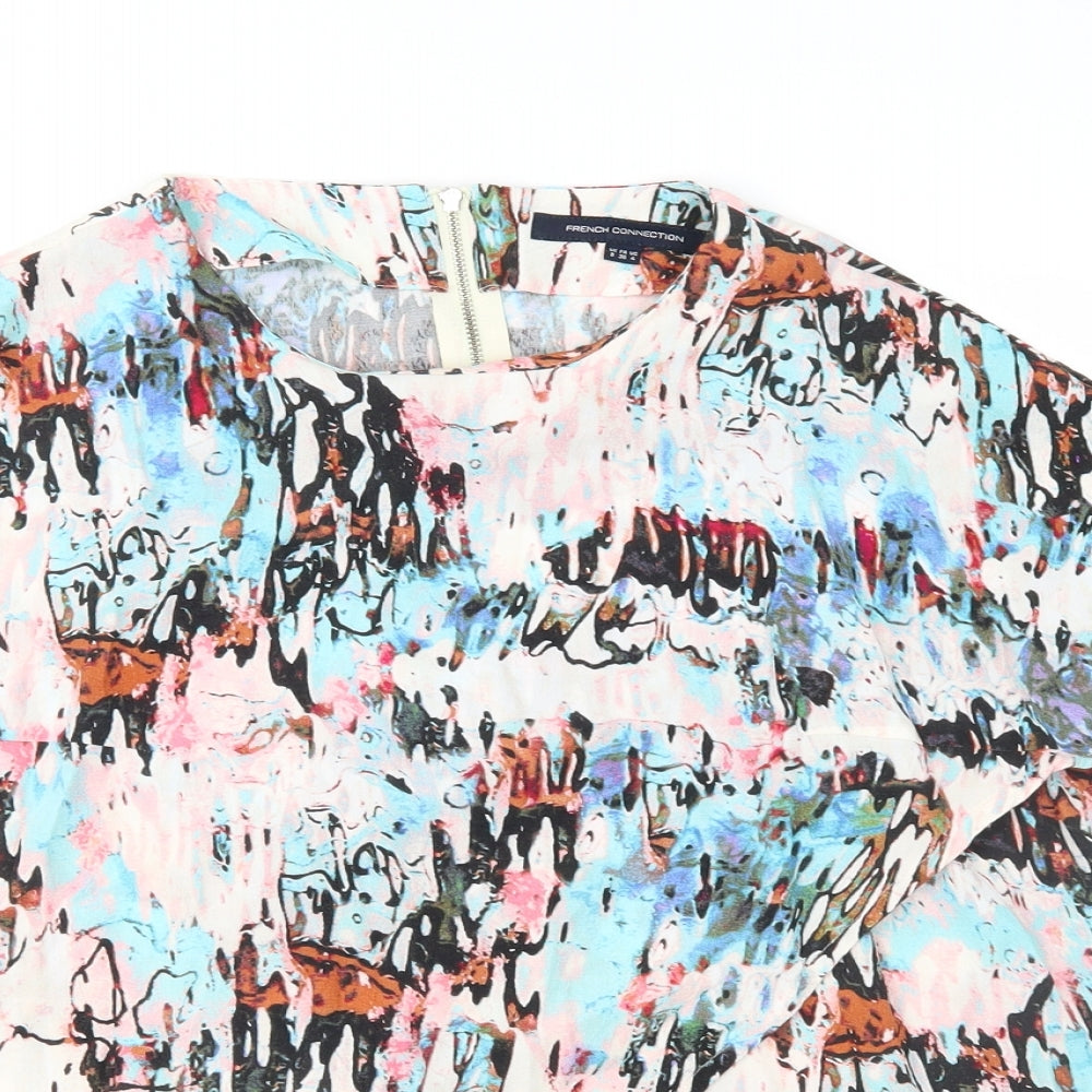 Womens UK Size 8 French Connection Multicoloured Basic Blouse