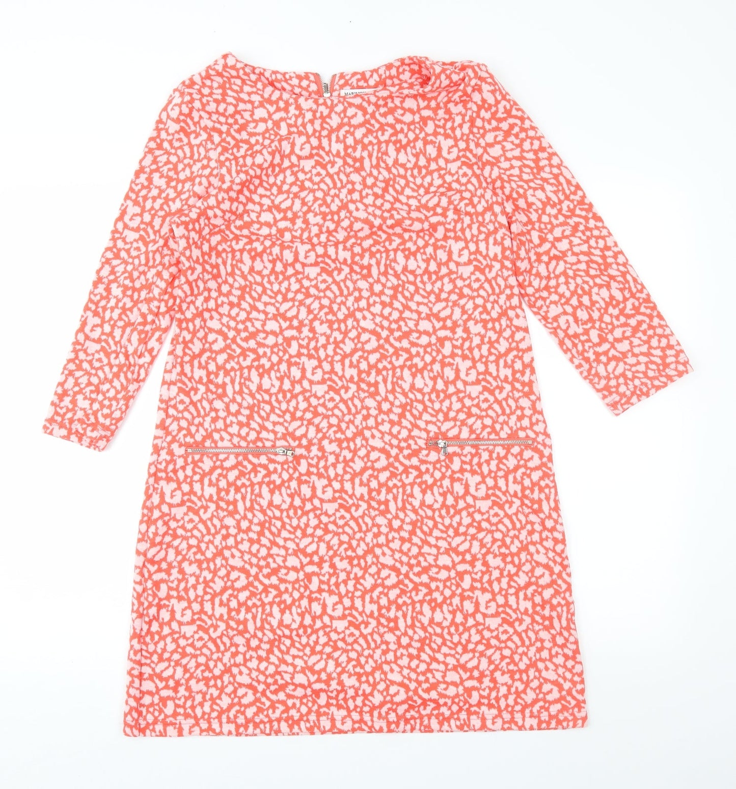 Marilyn&John Womens Orange Animal Print  A-Line  Size M