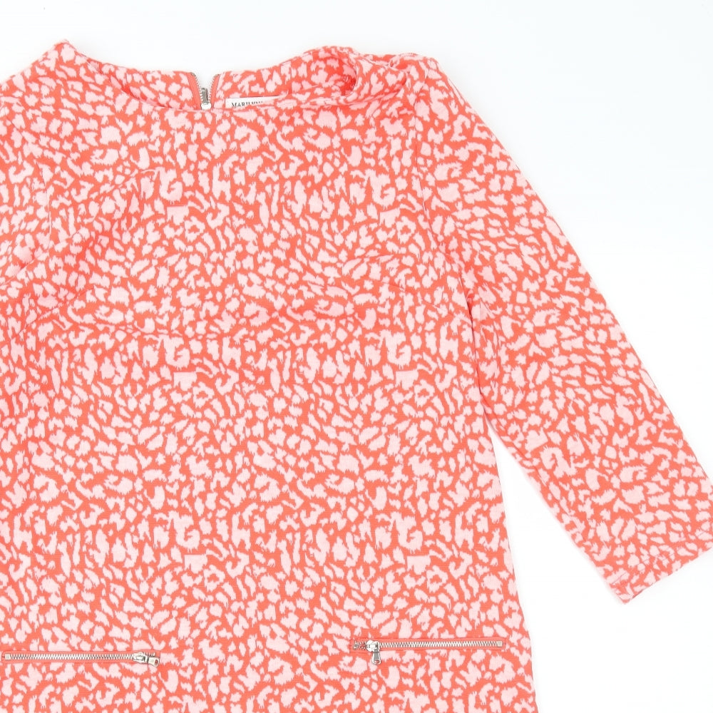 Marilyn&John Womens Orange Animal Print  A-Line  Size M