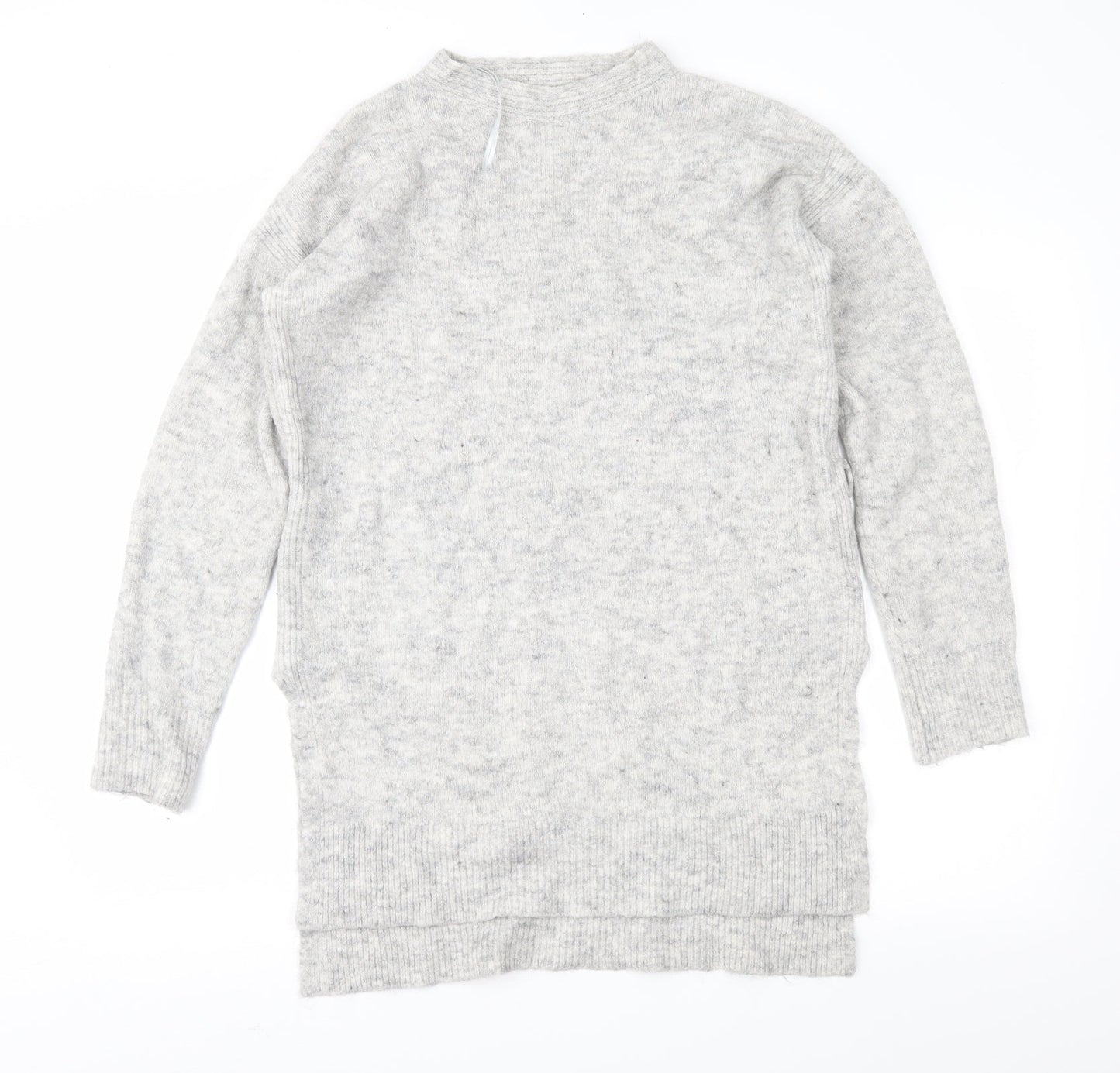Papaya Womens Grey  Knit Tunic Jumper Size M