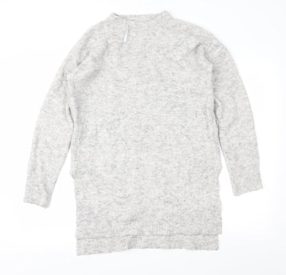 Papaya Womens Grey  Knit Tunic Jumper Size M