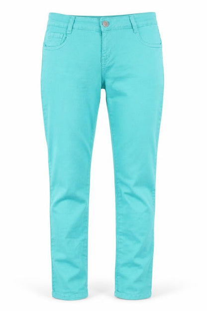 Simon Martin Womens Green  Denim Straight Jeans Size 8 L31 in