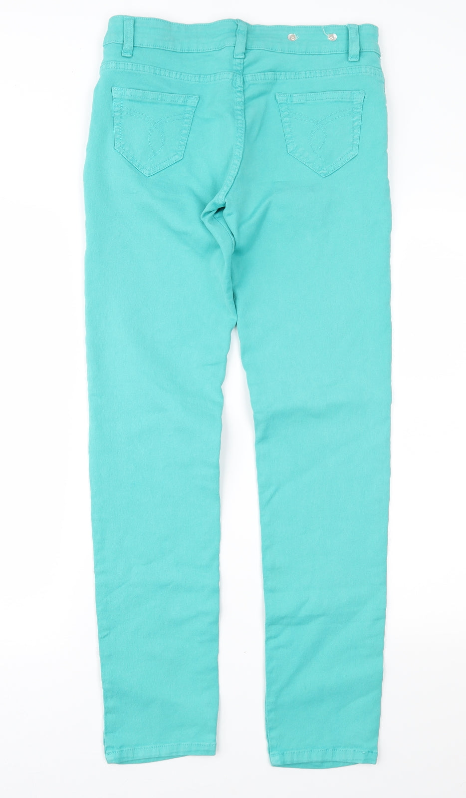 Simon Martin Womens Green  Denim Straight Jeans Size 8 L31 in