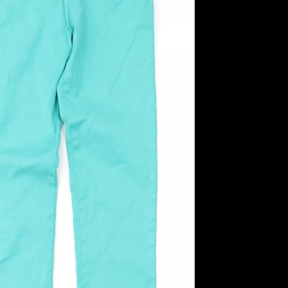 Simon Martin Womens Green  Denim Straight Jeans Size 8 L31 in