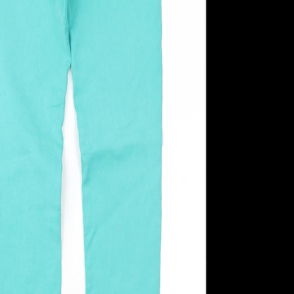 Simon Martin Womens Green  Denim Straight Jeans Size 8 L31 in