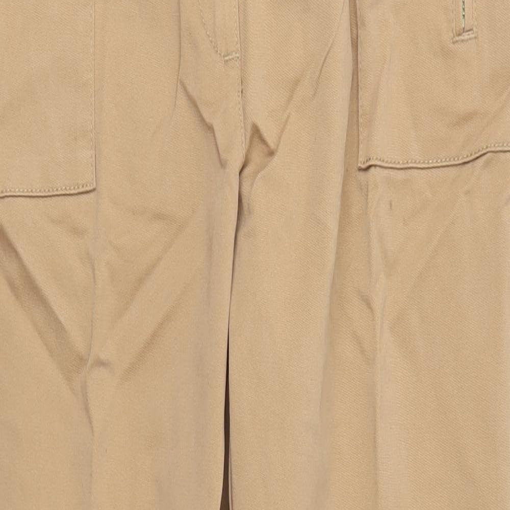 Womens UK Size 2XL Preworn Regular Fit Chino Brown Trousers