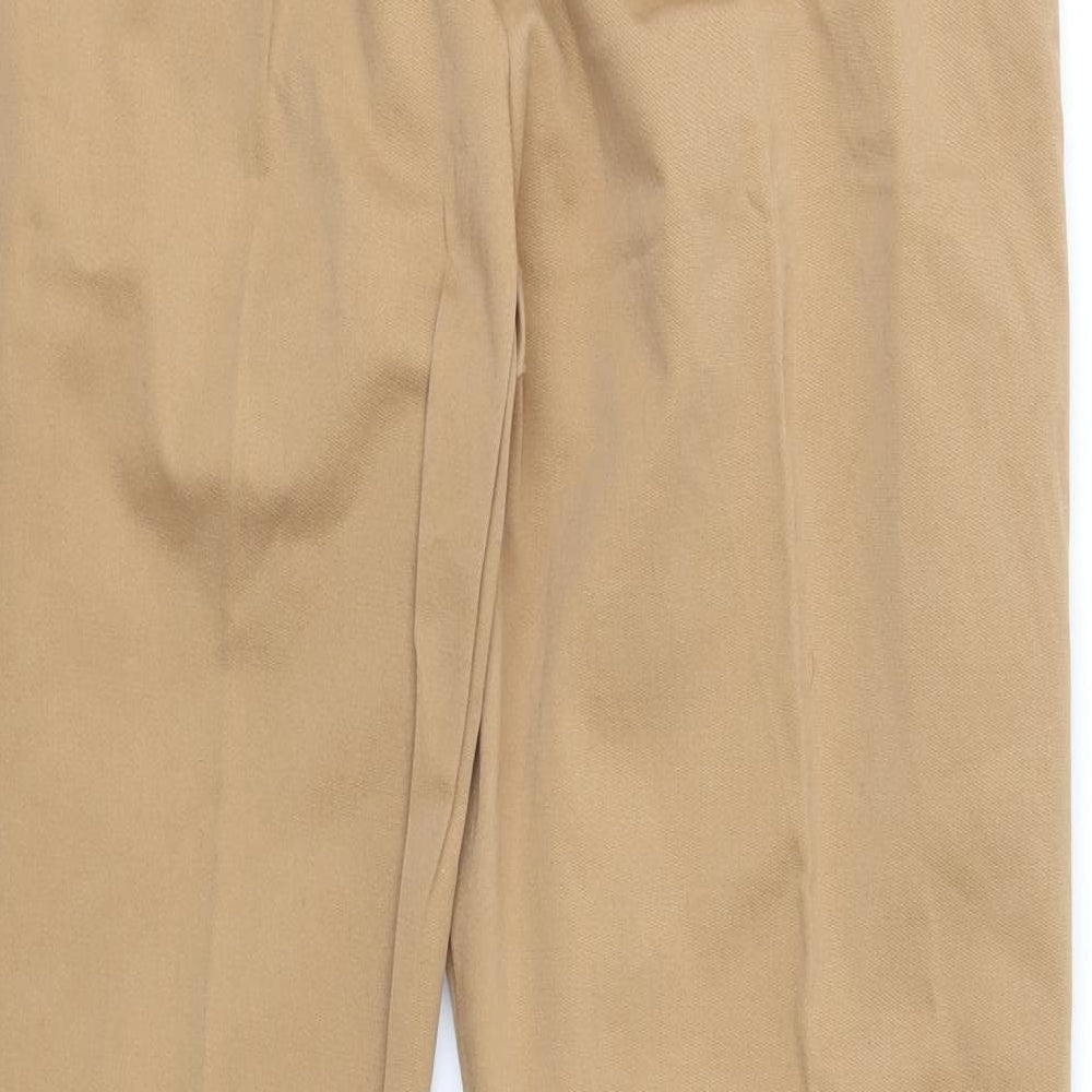 Womens UK Size 2XL Preworn Regular Fit Chino Brown Trousers