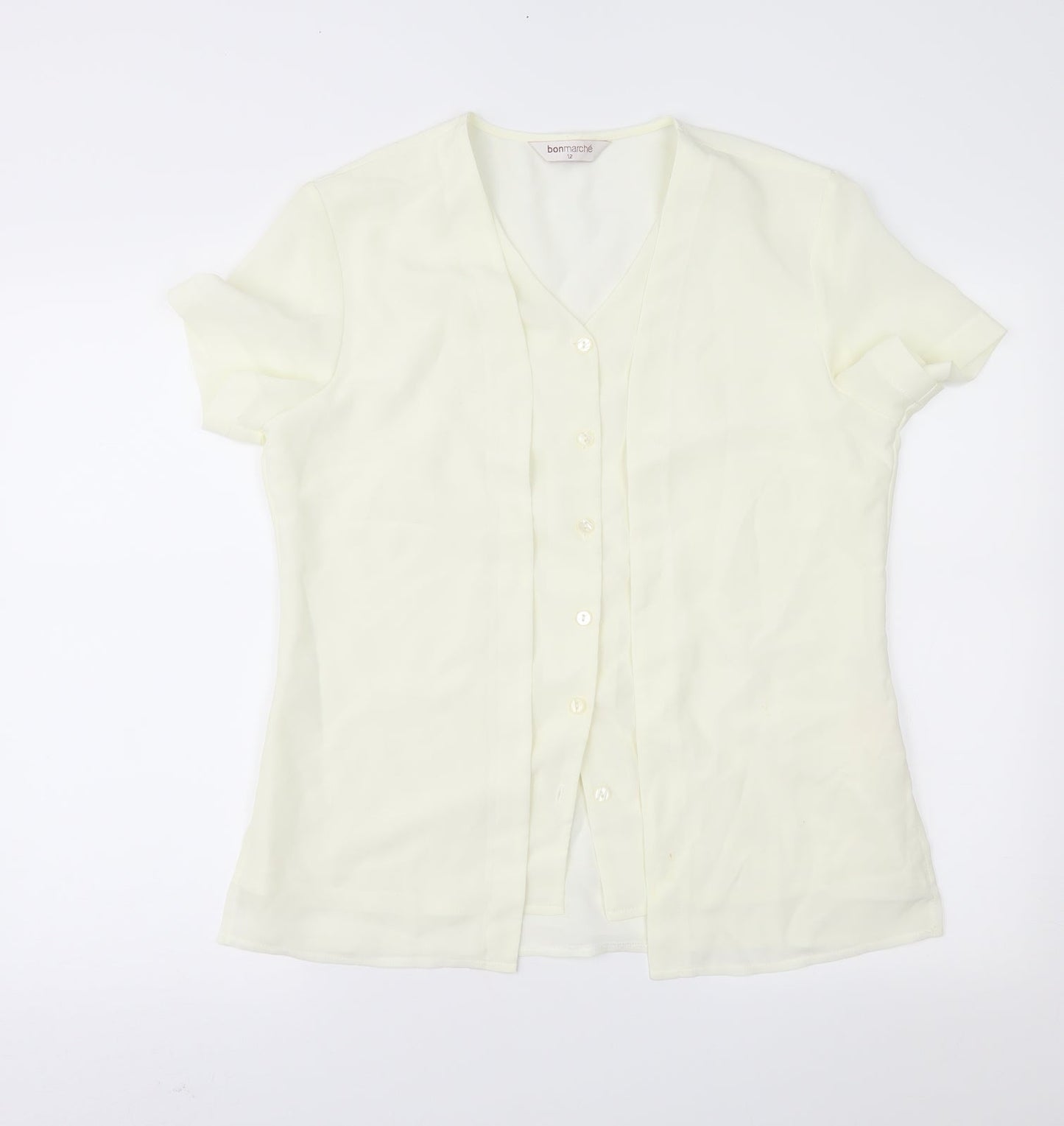Bonmarché Womens Ivory   Basic Blouse Size 12