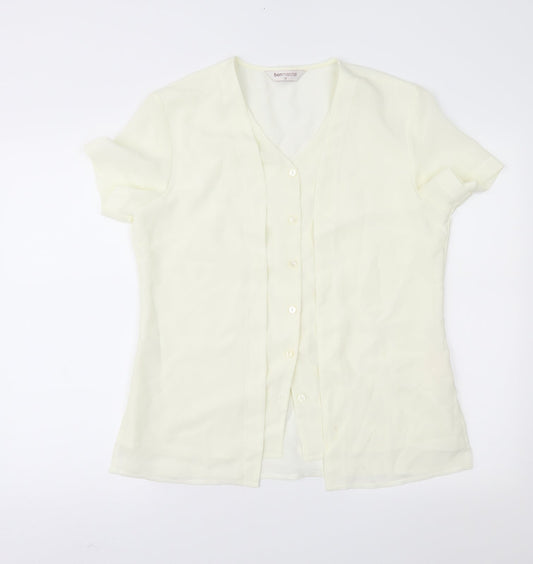 Bonmarché Womens Ivory   Basic Blouse Size 12