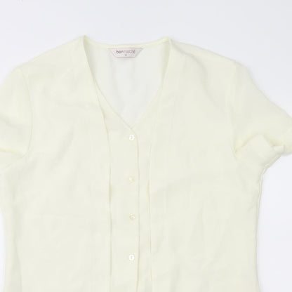 Bonmarché Womens Ivory   Basic Blouse Size 12