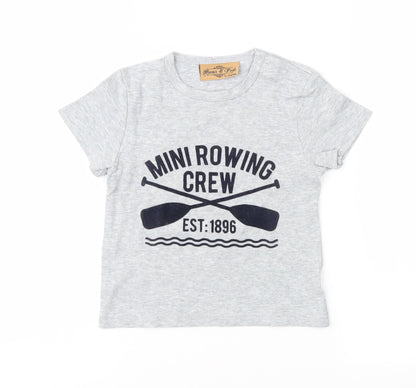 Honour & Pride Baby Grey  Jersey Basic T-Shirt Size 18-24 Months  - Rowing