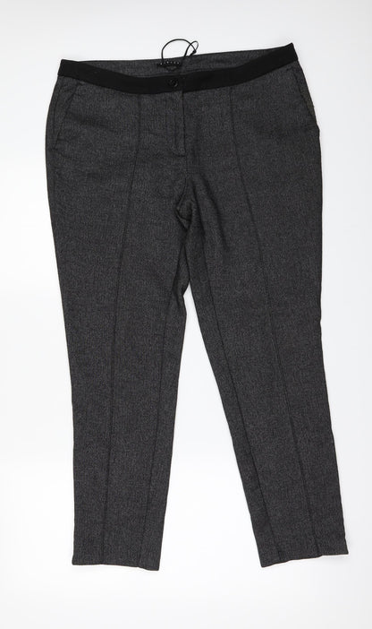 Sisley Womens Grey   Trousers  Size 14 L26 in