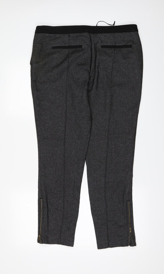 Sisley Womens Grey   Trousers  Size 14 L26 in