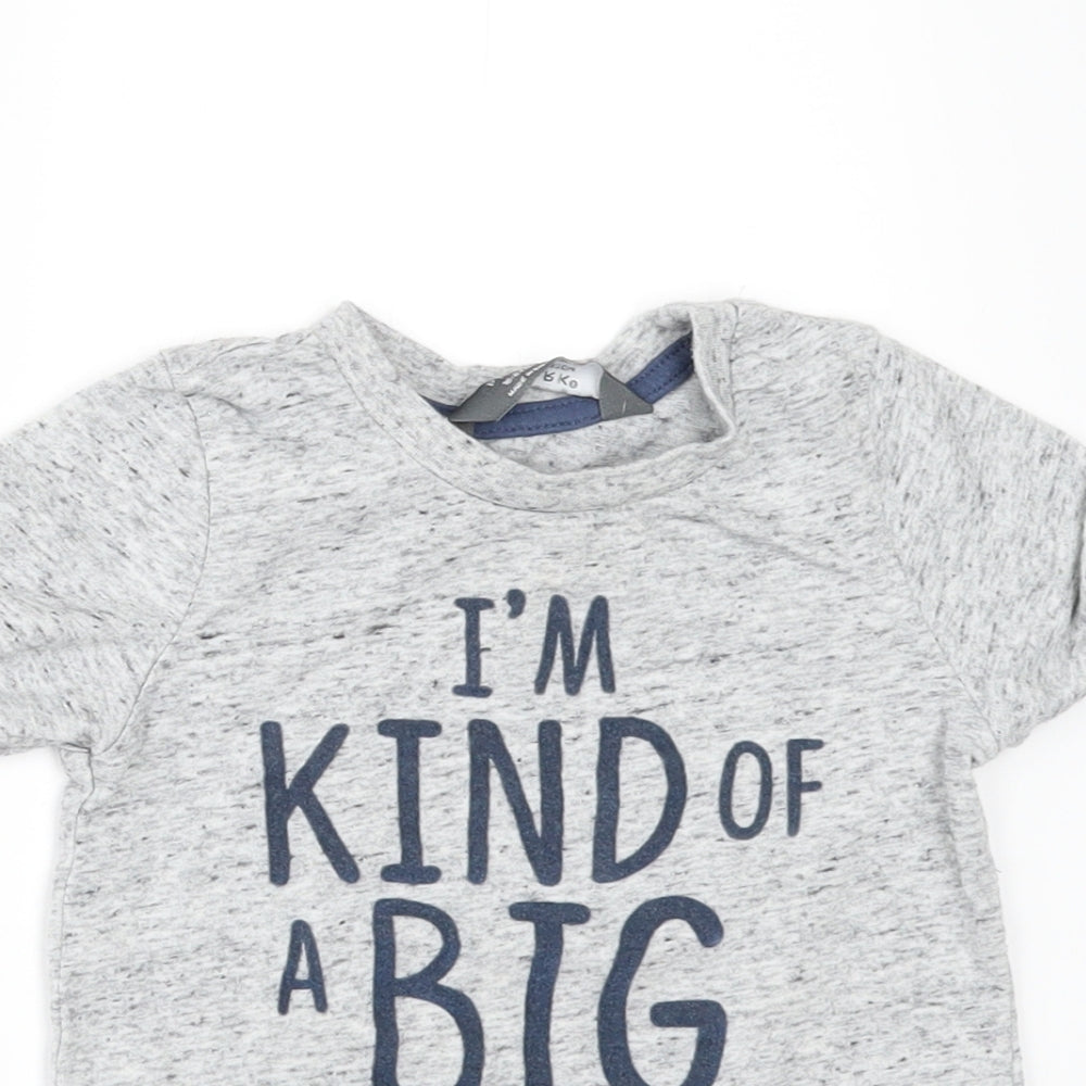 Primark Baby Grey   Basic T-Shirt Size 12-18 Months  - im kind of big deal